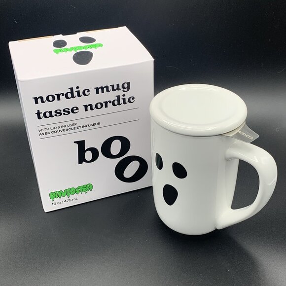 Davids Tea Nordic Mug with Lid & Infuser – Halloween 2024 Boo Edition Tea 16oz - Picture 1 of 16
